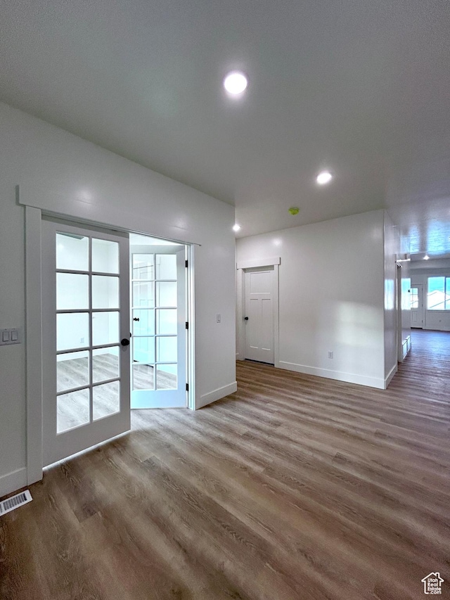 82 N 500 W, Gunnison, UT 84634 - spare room with wood finished floors, recessed lighting, and french doors