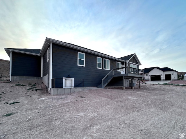 82 N 500 W, Gunnison, UT 84634 - rear view of property with stairway and a deck