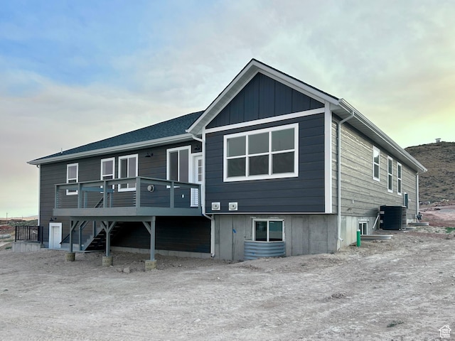 82 N 500 W, Gunnison, UT 84634 - rear view of house with a wooden deck and stairs