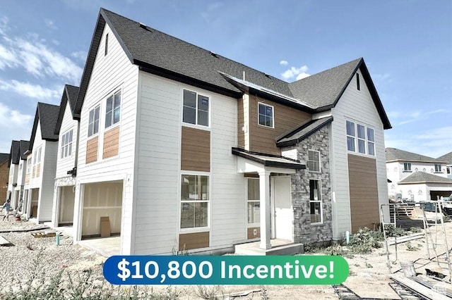 2741 N 2775 W Unit 125, Plain City, UT 84404 - back of property featuring stone siding
