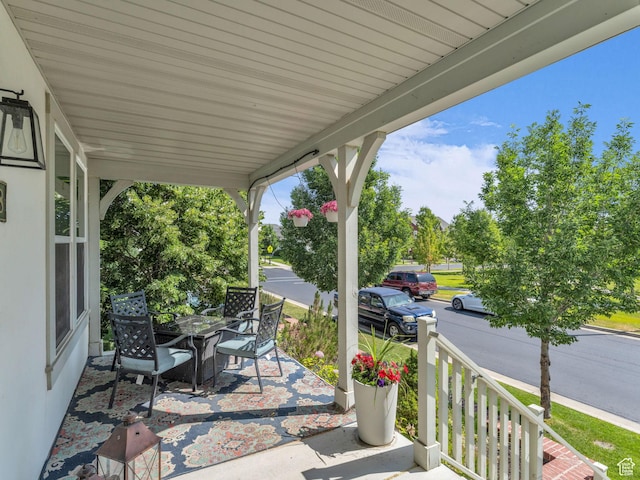 10298 S Otter Trail Dr, South Jordan, UT 84095 - porch with outdoor dining space