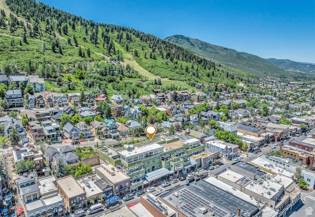 333 Main St Unit 10, Park City, UT 84060 - drone / aerial view of a mountain backdrop and a heavily wooded area