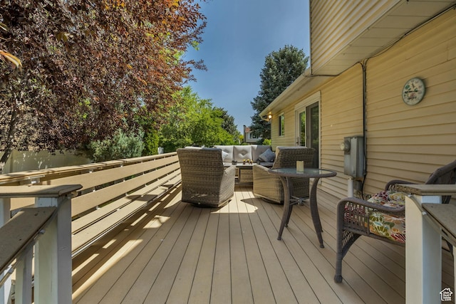 7305 S Autumn Meadow Cir W, West Jordan, UT 84084 - wooden deck with an outdoor living space