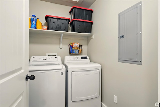 1469 W 2200 S, Wellsville, UT 84339 - washroom featuring electric panel and separate washer and dryer