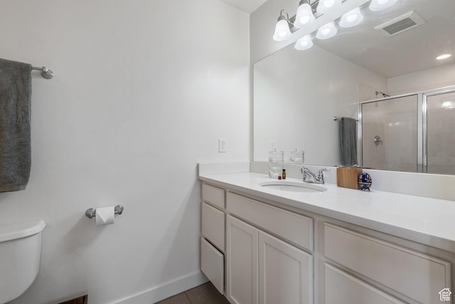 5359 W Bowstring Way Unit 358, South Jordan, UT 84009 - full bathroom with vanity, a shower stall, and tile patterned floors