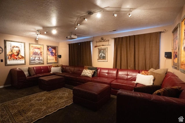 1075 E 2600 N, North Ogden, UT 84414 - carpeted home theater room featuring a textured ceiling