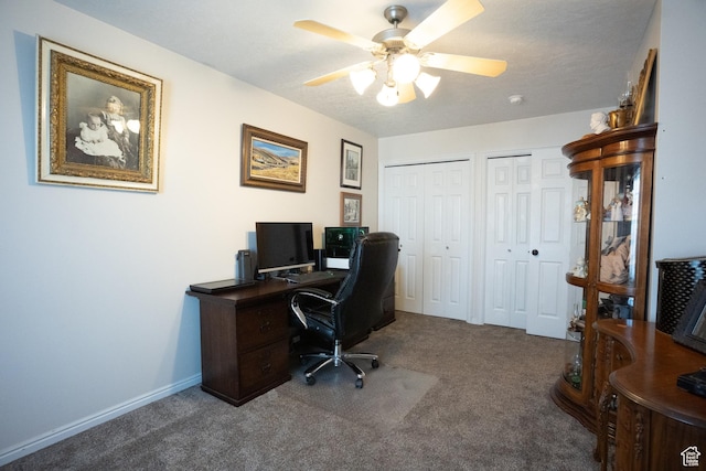 1075 E 2600 N, North Ogden, UT 84414 - carpeted office with a ceiling fan and baseboards