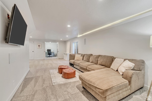 442 N Cowan Cir E, Payson, UT 84651 - living area featuring recessed lighting and light carpet