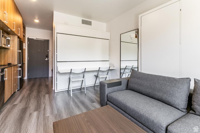 2670 Canyons Resort Dr Unit 214, Park City, UT 84098 - living area with dark wood-style floors and recessed lighting