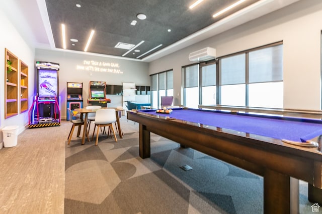 2670 Canyons Resort Dr Unit 214, Park City, UT 84098 - rec room featuring an AC wall unit, pool table, and carpet