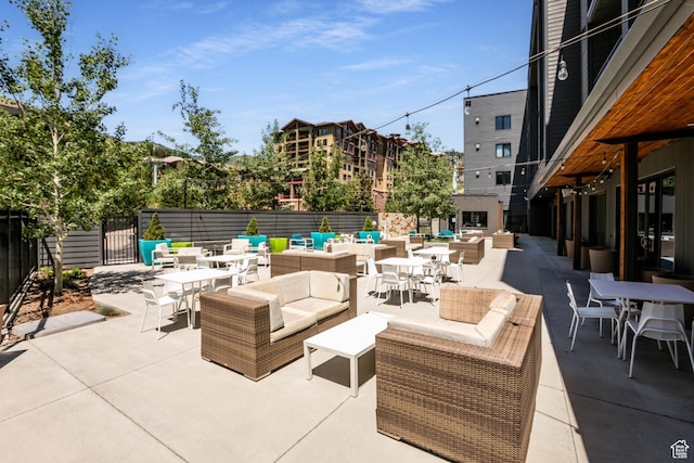 2670 Canyons Resort Dr Unit 214, Park City, UT 84098 - view of patio / terrace with outdoor lounge area and outdoor dining area