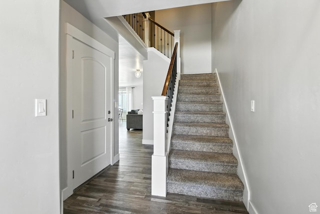 191 E 560 N, Salem, UT 84653 - staircase with baseboards and wood finished floors