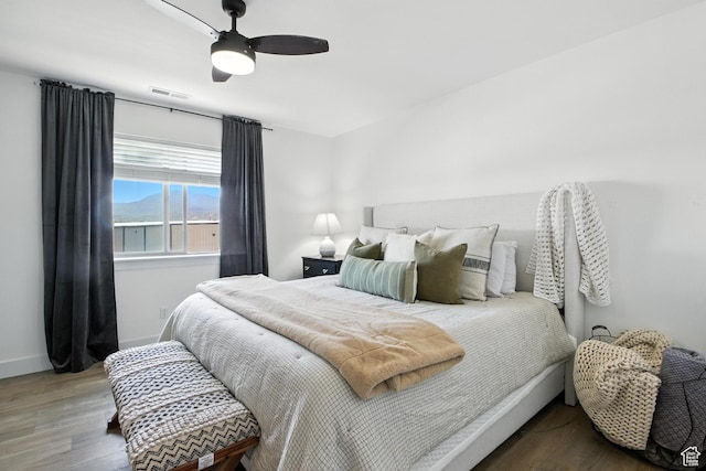 191 E 560 N, Salem, UT 84653 - bedroom with wood finished floors and ceiling fan