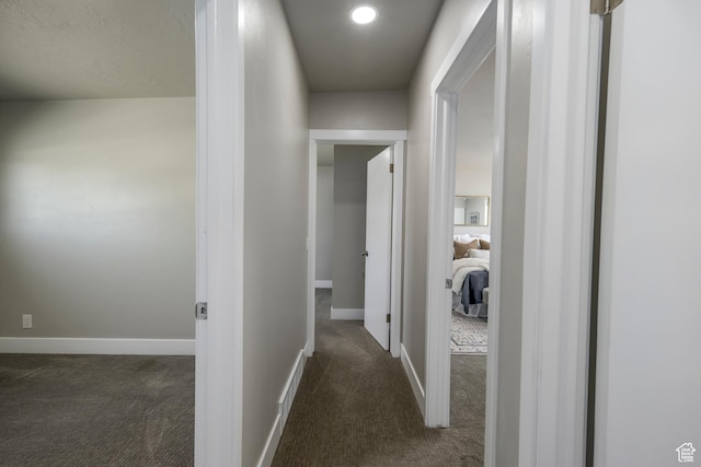 5729 S 150 W, Murray, UT 84107 - hallway featuring dark colored carpet and baseboards