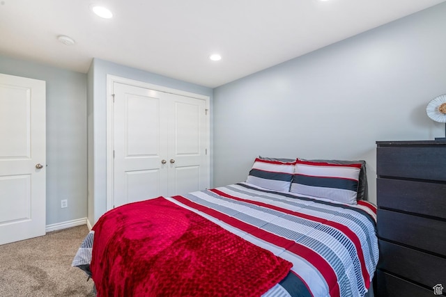 5183 W Heartland Cv, Herriman, UT 84096 - bedroom with carpet flooring, a closet, and recessed lighting