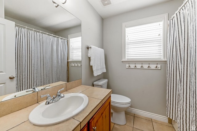 5183 W Heartland Cv, Herriman, UT 84096 - bathroom with vanity, tile patterned flooring, and a shower with shower curtain