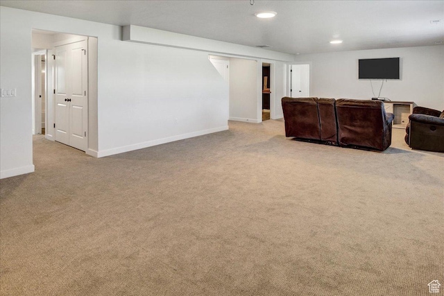 2106 W 2000 N, Farr West, UT 84404 - unfurnished living room with carpet flooring and recessed lighting