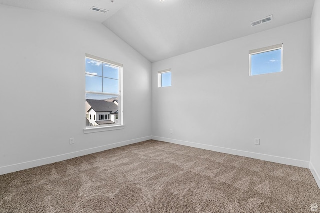 3667 W Canyon Falls Dr Unit S301, Lehi, UT 84043 - spare room featuring carpet floors and lofted ceiling