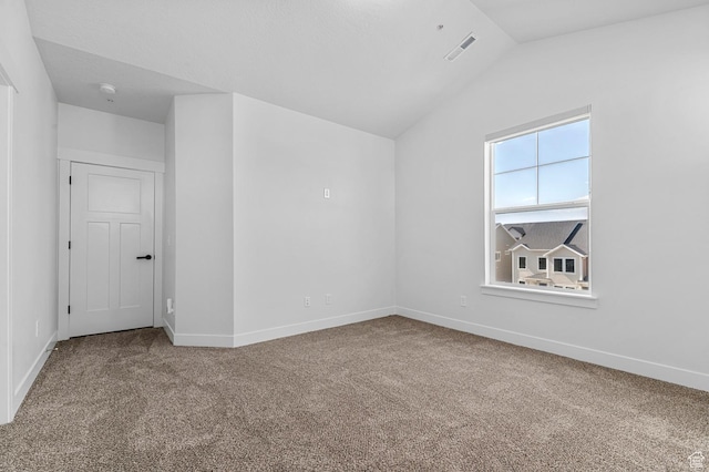 3667 W Canyon Falls Dr Unit S301, Lehi, UT 84043 - carpeted spare room with vaulted ceiling and a smoke detector