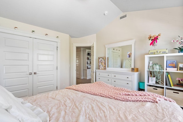 1046 W 1100 N, Pleasant Grove, UT 84062 - bedroom with lofted ceiling and a closet