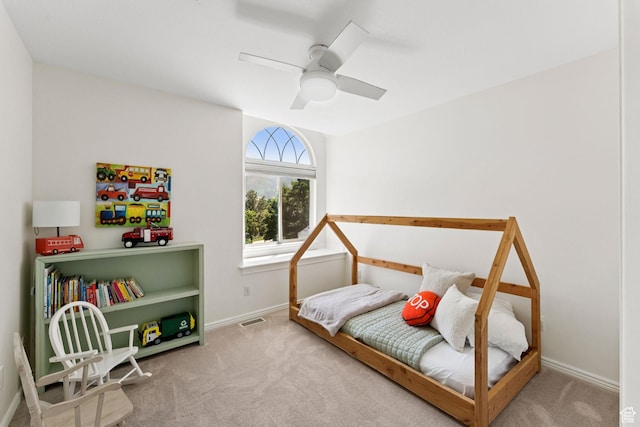 2401 N 1400 E, Layton, UT 84040 - carpeted bedroom featuring baseboards and a ceiling fan