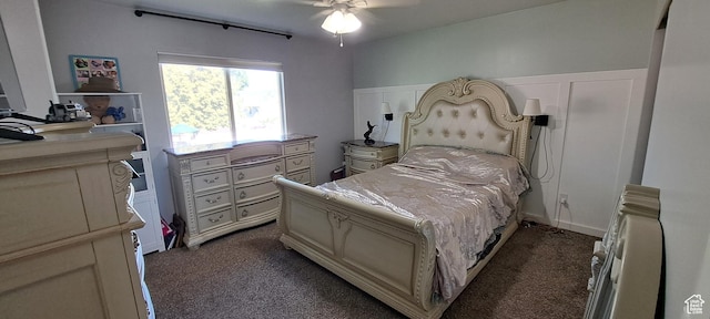 5256 S 3400 W, Roy, UT 84067 - bedroom with dark carpet and ceiling fan