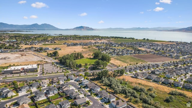 67 N 300 E, Vineyard, UT 84059 - aerial overview of property's location featuring a water and mountain view and nearby suburban area