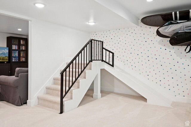 67 N 300 E, Vineyard, UT 84059 - staircase with carpet and recessed lighting