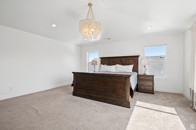 67 N 300 E, Vineyard, UT 84059 - carpeted bedroom with multiple windows, a chandelier, and recessed lighting