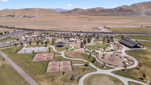 2144 E Easter Dr, Eagle Mountain, UT 84005 - aerial view of property and surrounding area featuring a mountain backdrop