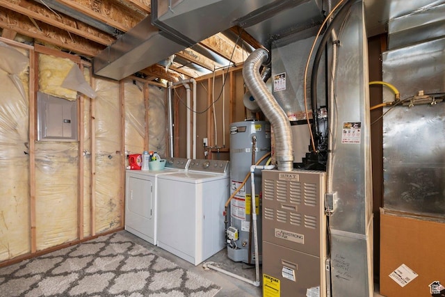 2144 E Easter Dr, Eagle Mountain, UT 84005 - utilities featuring separate washer and dryer, electric panel, and water heater