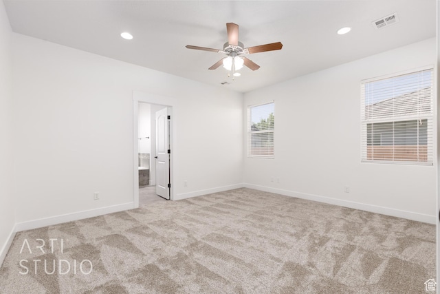 943 N 100 W, Hurricane, UT 84737 - unfurnished room featuring carpet flooring, ceiling fan, and recessed lighting