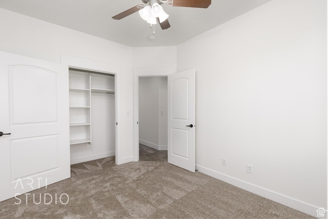943 N 100 W, Hurricane, UT 84737 - unfurnished bedroom with carpet, a closet, and ceiling fan