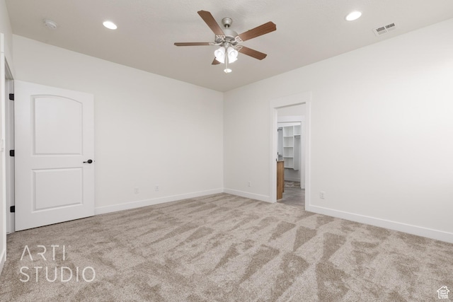 943 N 100 W, Hurricane, UT 84737 - carpeted spare room featuring ceiling fan, recessed lighting, and a smoke detector