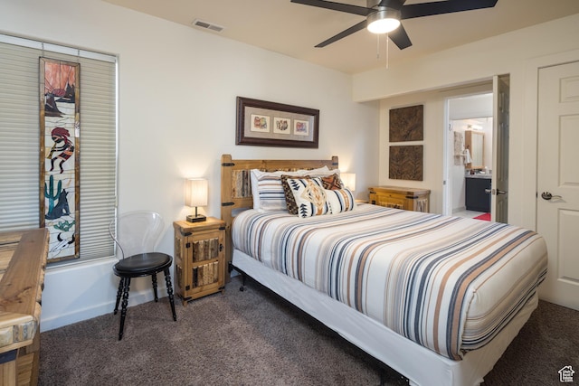 3686 S Spanish Valley Dr Unit Y1, Moab, UT 84532 - bedroom with carpet and a ceiling fan