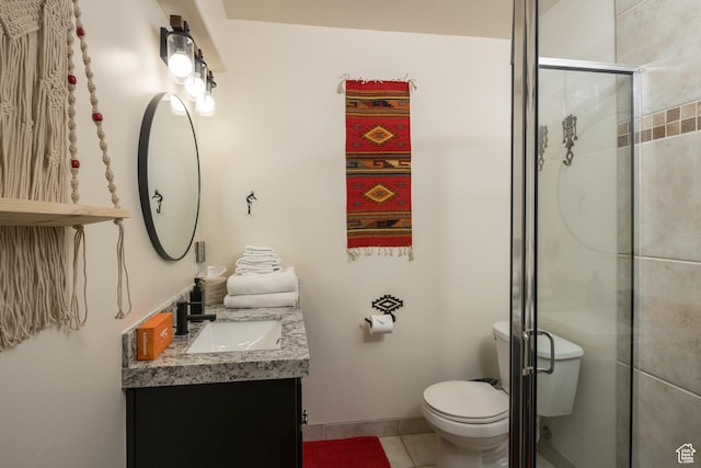 3686 S Spanish Valley Dr Unit Y1, Moab, UT 84532 - bathroom featuring vanity, tile patterned flooring, and a shower stall