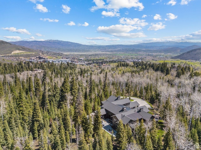 2475 W White Pine Ln Unit 11, Park City, UT 84060 - aerial view of property and surrounding area with mountains and a heavily wooded area