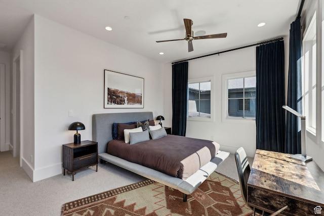 2475 W White Pine Ln Unit 11, Park City, UT 84060 - carpeted bedroom with recessed lighting and ceiling fan