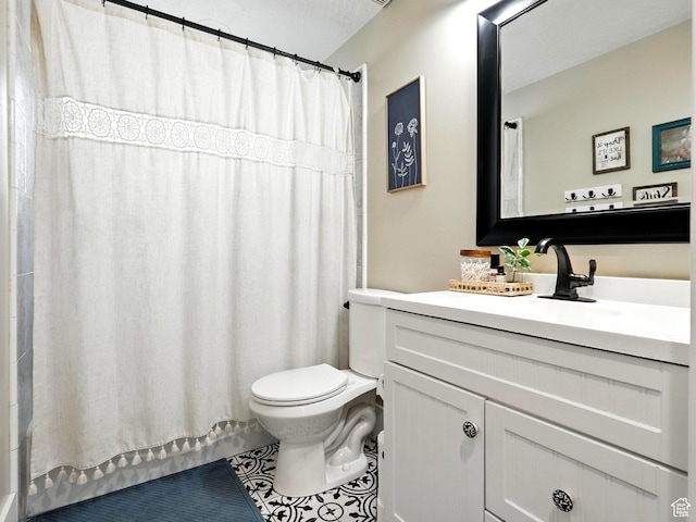 2802 W 4875 S, Roy, UT 84067 - bathroom with vanity, tile patterned floors, and shower / tub combo