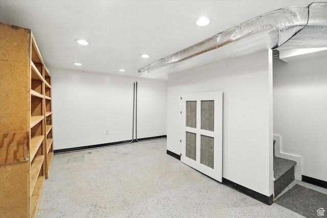 3074 W 3200 N, Benson, UT 84335 - spare room with recessed lighting and stairway