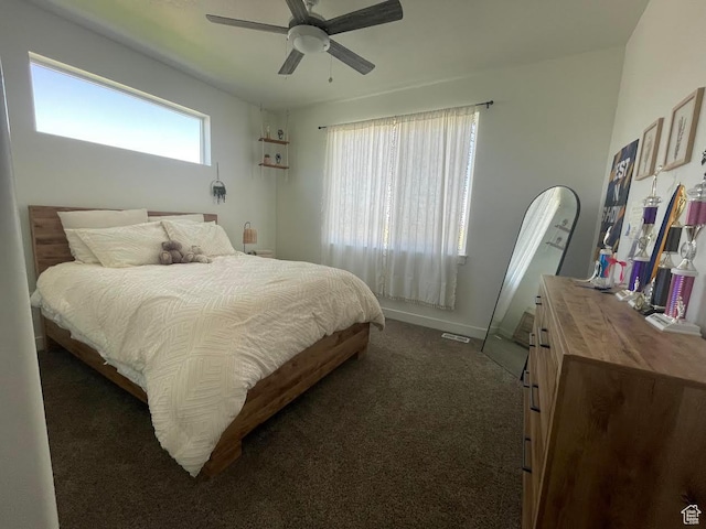 225 W 400 S, Ephraim, UT 84627 - carpeted bedroom featuring ceiling fan and baseboards
