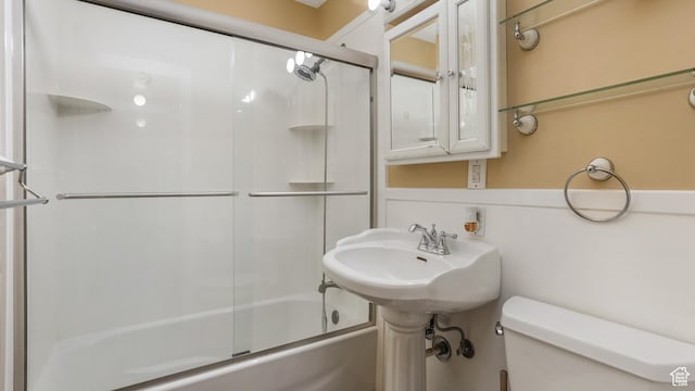 1254 Marilyn Dr, Layton, UT 84041 - full bath featuring toilet and bath / shower combo with glass door