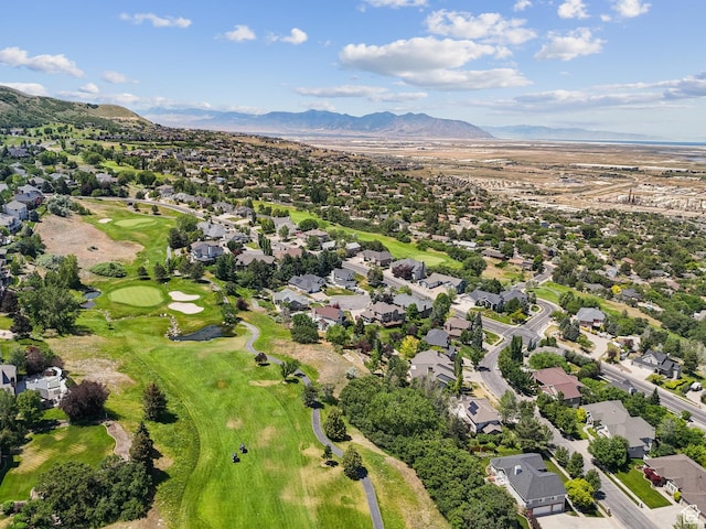 1036 E Fairway Dr, North Salt Lake, UT 84054 - aerial view of property's location with a mountain backdrop, nearby suburban area, and a local golf course