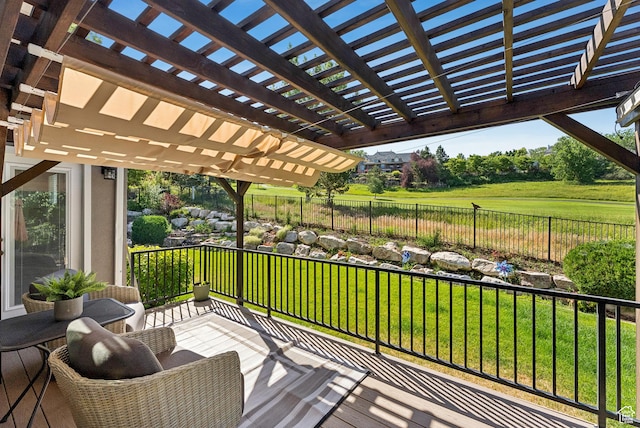 1036 E Fairway Dr, North Salt Lake, UT 84054 - wooden deck featuring a fenced backyard and a pergola