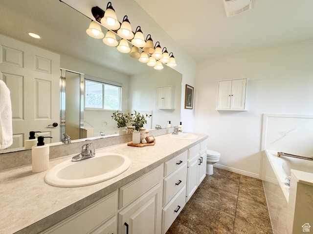 619 W 225 S, Layton, UT 84041 - bathroom featuring double vanity, a bath, and a shower stall