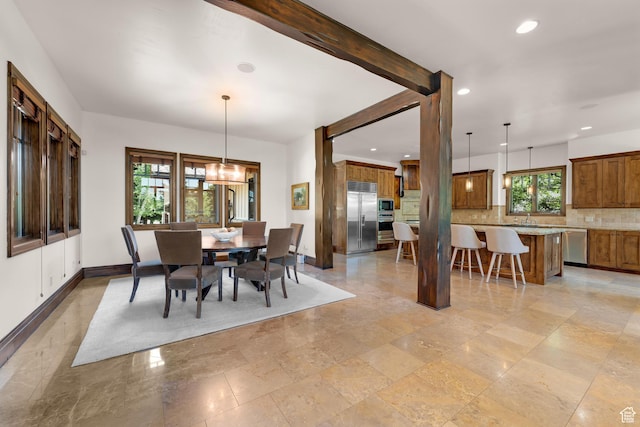 3327 E Wasatch Pines Ln, Sandy, UT 84092 - dining space with recessed lighting and baseboards