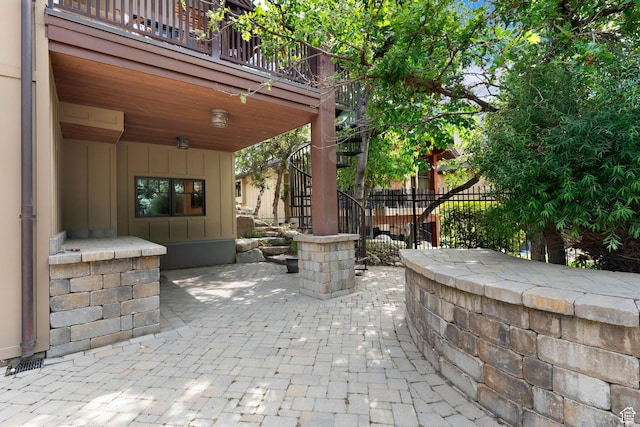 3327 E Wasatch Pines Ln, Sandy, UT 84092 - view of patio / terrace featuring stairs