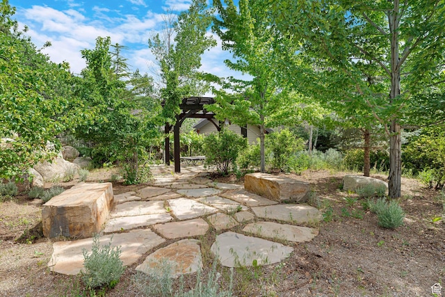 3327 E Wasatch Pines Ln, Sandy, UT 84092 - view of patio with a pergola