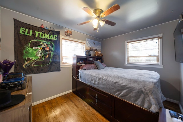 144 W 4575 S, Washington Terrace, UT 84405 - bedroom featuring wood finished floors and ceiling fan