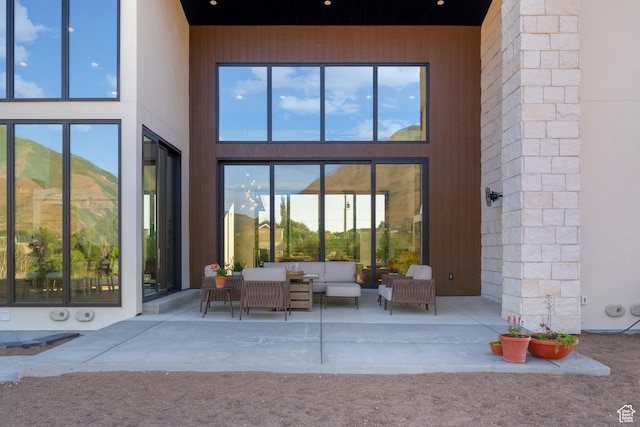 1882 N Main St, Mapleton, UT 84664 - entrance to property featuring an outdoor hangout area and a patio